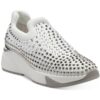 INC Womens Oneena White Slip-On Sneakers Sneakers 9 Medium (B,M) BHFO 7601