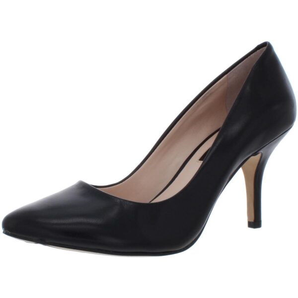 INC Womens Zitah Black Leather Dress Pumps Shoes 6 Medium (B,M) BHFO 8063