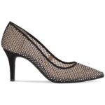 INC Womens Zitah Black Mesh Embellished Pumps Shoes 8 Medium (B,M) BHFO 7840