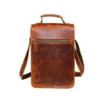 Jaald 13" Leather Satchel Genuine Leather Messenger Bag Cross Body Shoulder Purse Vintage Laptop Bag for Men and Women Travel Work Bag