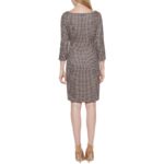 Jessica Howard Womens Houndstooth Pleated Work Sheath Dress Petites BHFO 1129