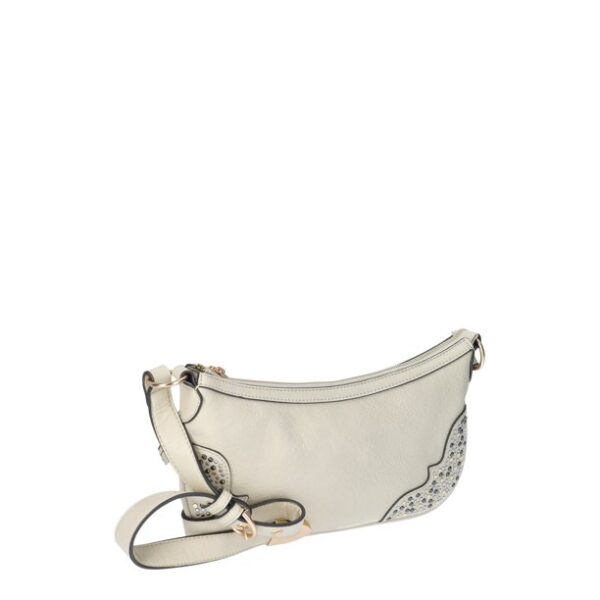 Jessica Simpson Women's Jessie Faux Leather Shoulder Handbag, Cream Bruleé