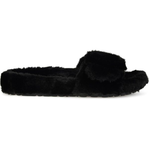 Journee Collection Womens Faux Fur Slide Slide Sandals Sandals BHFO 4198