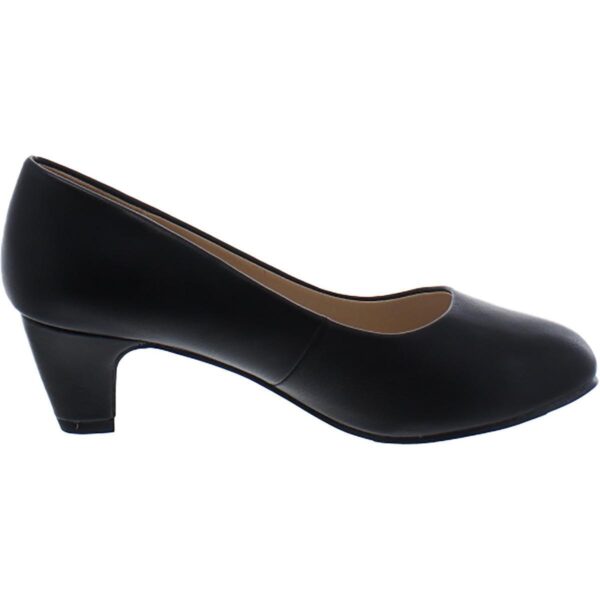 Journee Collection Womens Luu-M Faux Leather Round Toe Pumps Heels BHFO 0533