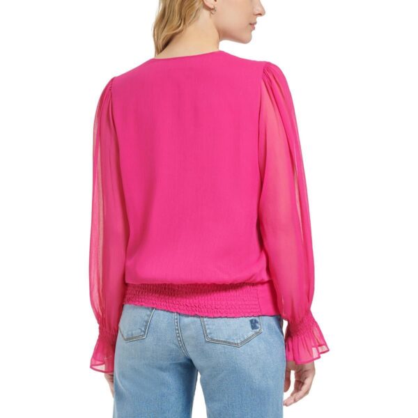 Karl Lagerfeld Paris Womens Pink Blouse Smocked Shirt XL BHFO 2968