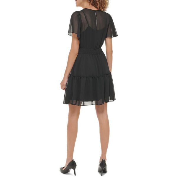 Karl Lagerfeld Paris Womens Smocked Short Mini Dress BHFO 4213