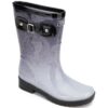 Kenneth Cole Reaction Womens Rain Buckle Ombre Faux Leather Rain Boots BHFO 1928