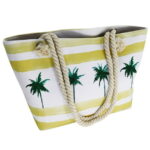 Large Beach Bag, Travel Twine Beach Tote Bags, Canvas Shoulder Tote Handbag-Palm Tree Tote