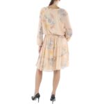 Lauren Ralph Lauren Womens Beige Georgette Mini Fit & Flare Dress 14 BHFO 6768