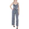 Lauren Ralph Lauren Womens V-Neck Straight Leg Crepe Jumpsuit BHFO 2983