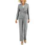 Le Suit Womens Herringbone Career Work Wear Trouser Pants BHFO 6909