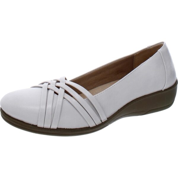 LifeStride Womens Incredible Faux Leather Slip On Ballet Flats Shoes BHFO 2387