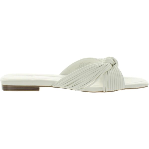 Marc Fisher Womens Laury White Slide Sandals Shoes 7.5 Medium (B,M) BHFO 0162