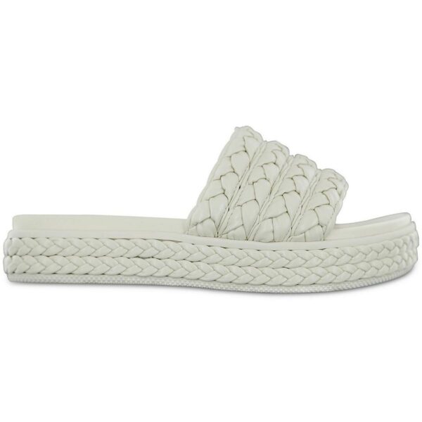 Mia Womens Bri Braided Slip On Flat Platform Sandals BHFO 2073