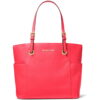 Michael Kors Women's Jet Set Medium Pebbled Leather Tote Bag (Coral Reef)