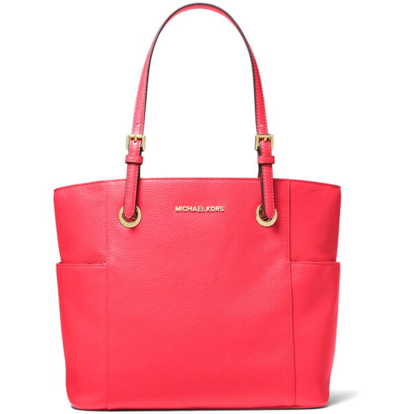 Michael Kors Women's Jet Set Medium Pebbled Leather Tote Bag (Coral Reef)