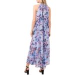 MSK Womens Blue Floral Halter Wide-Leg Jumpsuit Petites PM BHFO 0176