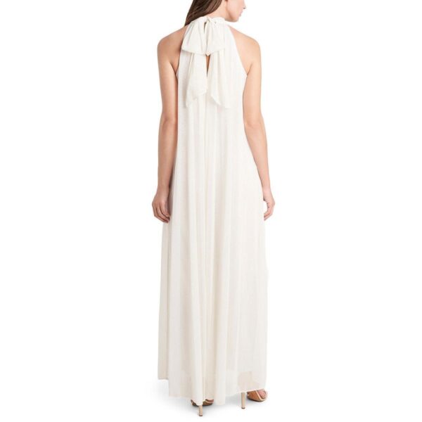 MSK Womens Ivory Halter Glitter Wide Leg Jumpsuit Evening L BHFO 7424