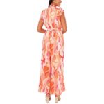 MSK Womens Orange Wide Leg Cropped Flutter Sleeve Jumpsuit XL BHFO 9405