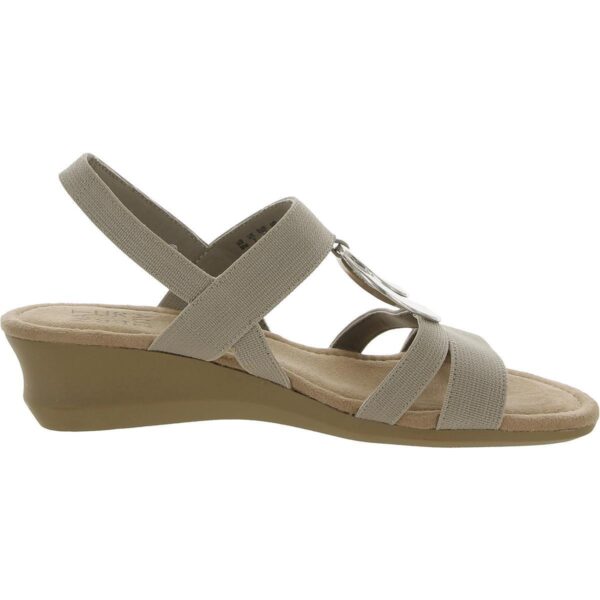 Naturalizer Womens Galaxy Pat Beige Wedge Sandals Shoes 9 Medium (B,M) BHFO 1807