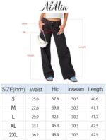 NIMIN Womens Baggy Mid Waist Jeans Loose Straight Wide Leg Boyfriend Jeans Casual Denim Pants with Pockets