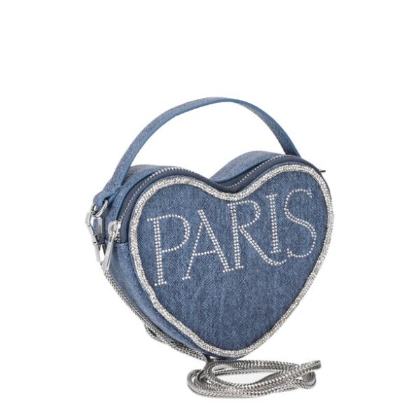 Paris Hilton Women's Amour Chain Shoulder Bag, Denim Rhinestone