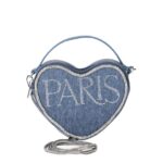 Paris Hilton Women's Amour Chain Shoulder Bag, Denim Rhinestone