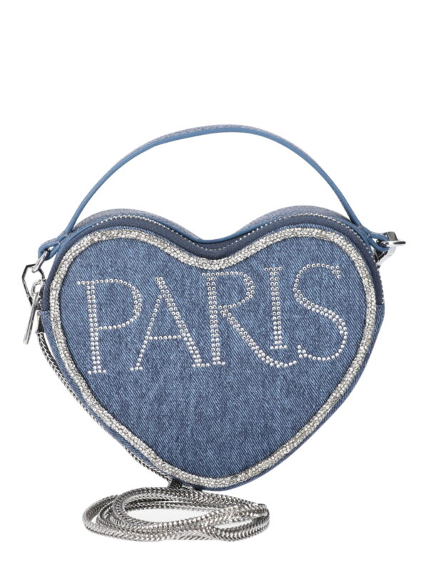 Paris Hilton Women's Amour Chain Shoulder Bag, Denim Rhinestone