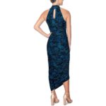 Rachel Rachel Roy Womens Ruched Long Printed Cocktail and Party Dress BHFO 3029