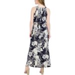 Signature By Robbie Bee Womens Navy Maxi Dress Petites PS/PM BHFO 2934