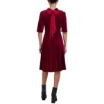 Signature By Robbie Bee Womens Red Velvet Cocktail and Party Dress XL BHFO 6182