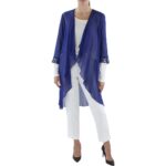 SLNY Womens Blue Chiffon Sheer Special Occasion Jacket Cardigan 10 BHFO 5164