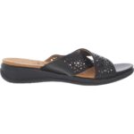 SoftWalk Womens Tillman Leather Cross Strap Slide Sandals Wedges BHFO 1036