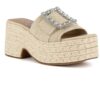 Sugar Womens REMOTE Tan Woven Buckle Espadrilles 6 Medium (B,M) BHFO 4815