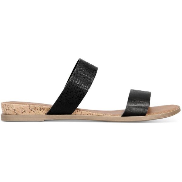 Sun + Stone Womens Easten Black Slide Sandals Shoes 12 Medium (B,M) BHFO 4769