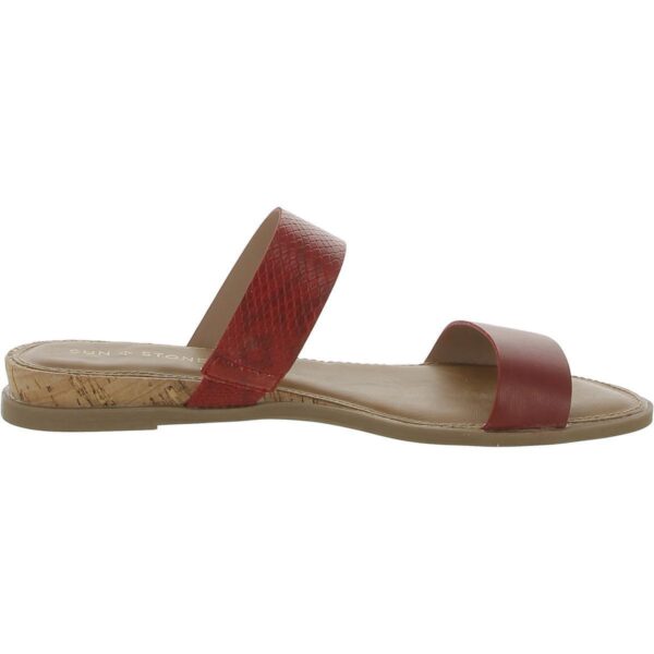 Sun + Stone Womens Easten Red Slide Sandals Shoes 10 Medium (B,M) BHFO 4675