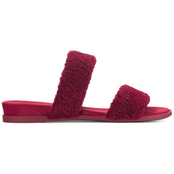 Sun + Stone Womens Easten Red Slide Sandals Shoes 8 Wide (C,D,W) BHFO 7684