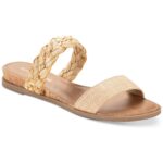 Sun + Stone Womens Easten Tan Slide Sandals Shoes 10 Medium (B,M) BHFO 0065