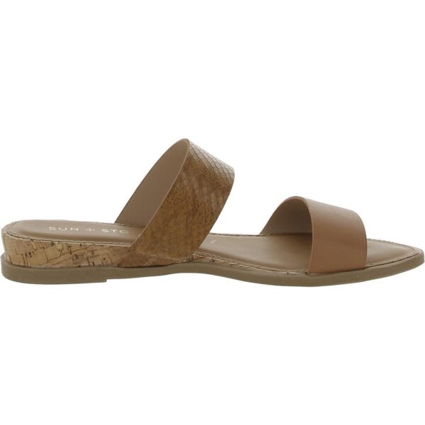 Sun + Stone Womens Easten Tan Slide Sandals Shoes 5.5 Medium (B,M) BHFO 4982