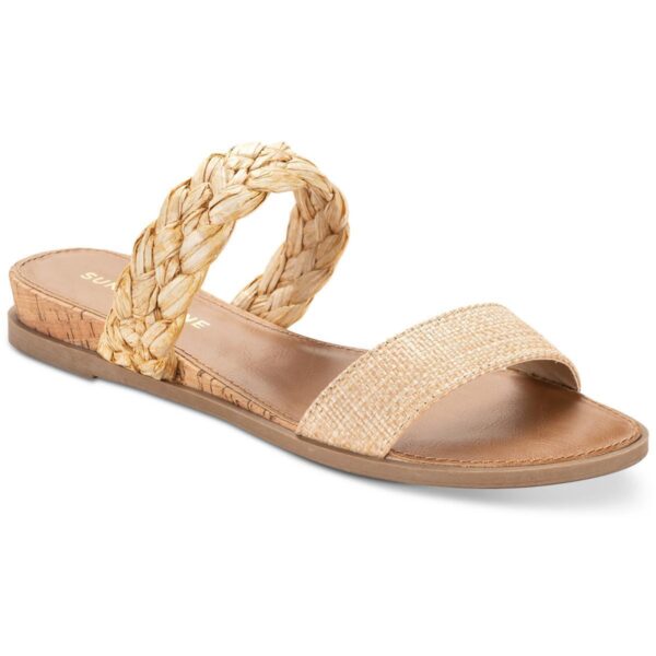 Sun + Stone Womens Easten Tan Slide Sandals Shoes 7 Medium (B,M) BHFO 7699