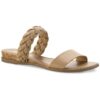 Sun + Stone Womens Easten Tan Slide Sandals Shoes 7.5 Medium (B,M) BHFO 7987