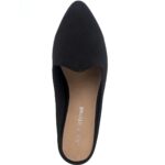 Sun + Stone Womens Ninna Black Faux Suede Mules 6.5 Medium (B,M) BHFO 2716