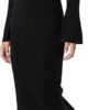 The Drop Women's Fernanda Bell Sleeve Ribbed Sweater Dress