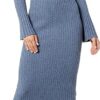 The Drop Women's Fernanda Bell Sleeve Ribbed Sweater Dress