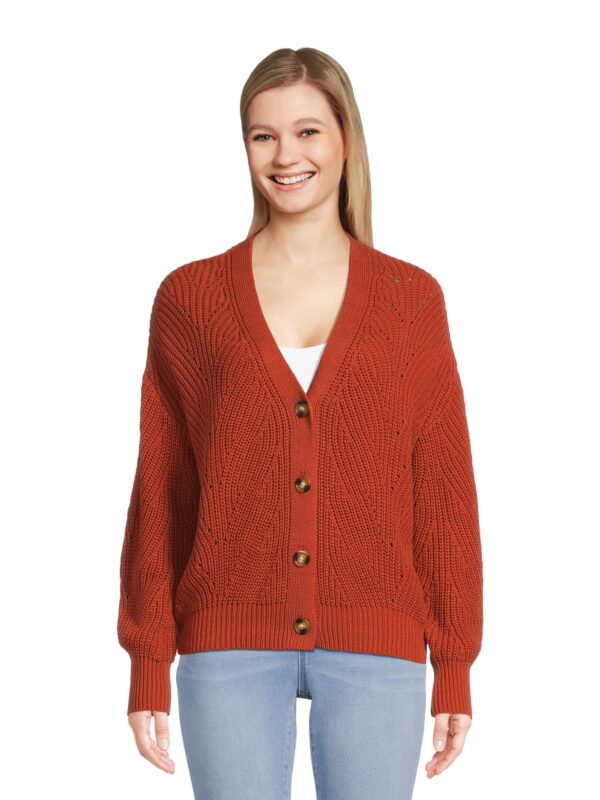 Time and Tru Women's Boyfriend Cardigan