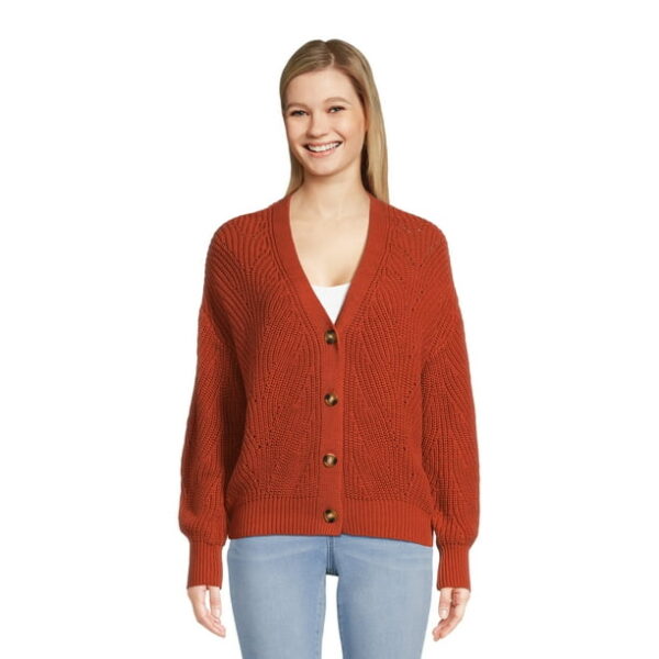 Time and Tru Women's Boyfriend Cardigan