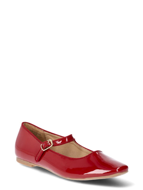 Time and Tru Women's Faux Leather Mary Jane Flats, Sizes 6-11