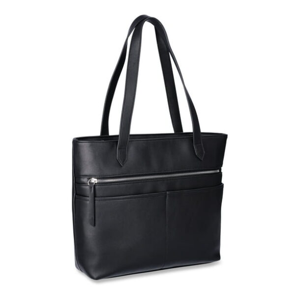 Time and Tru Women's Vale Tote Handbag, Black