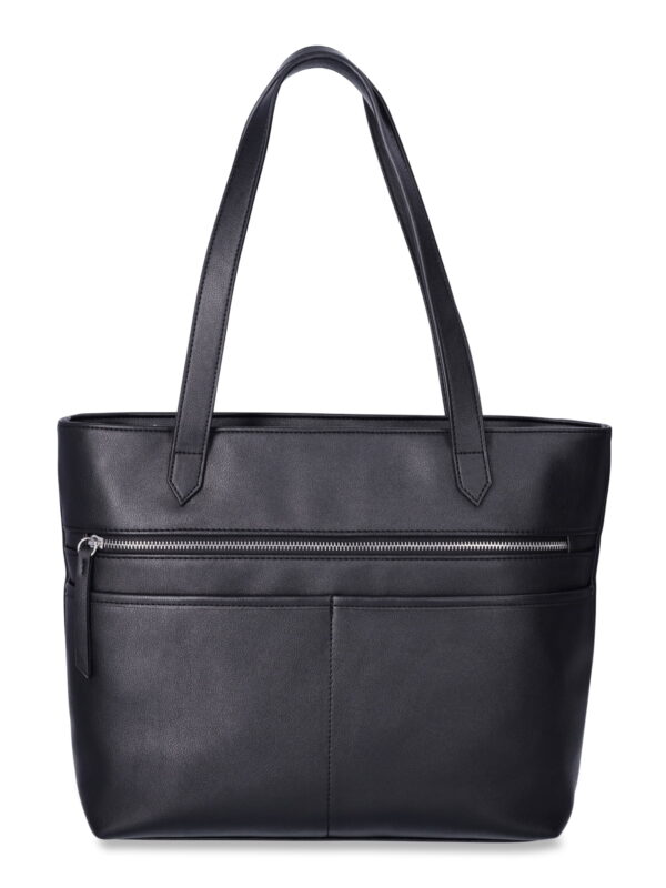 Time and Tru Women's Vale Tote Handbag, Black