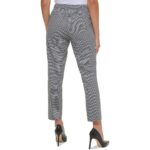 Tommy Hilfiger Womens B/W High Rise Houndstooth Slim Ankle Pants 16 BHFO 2187